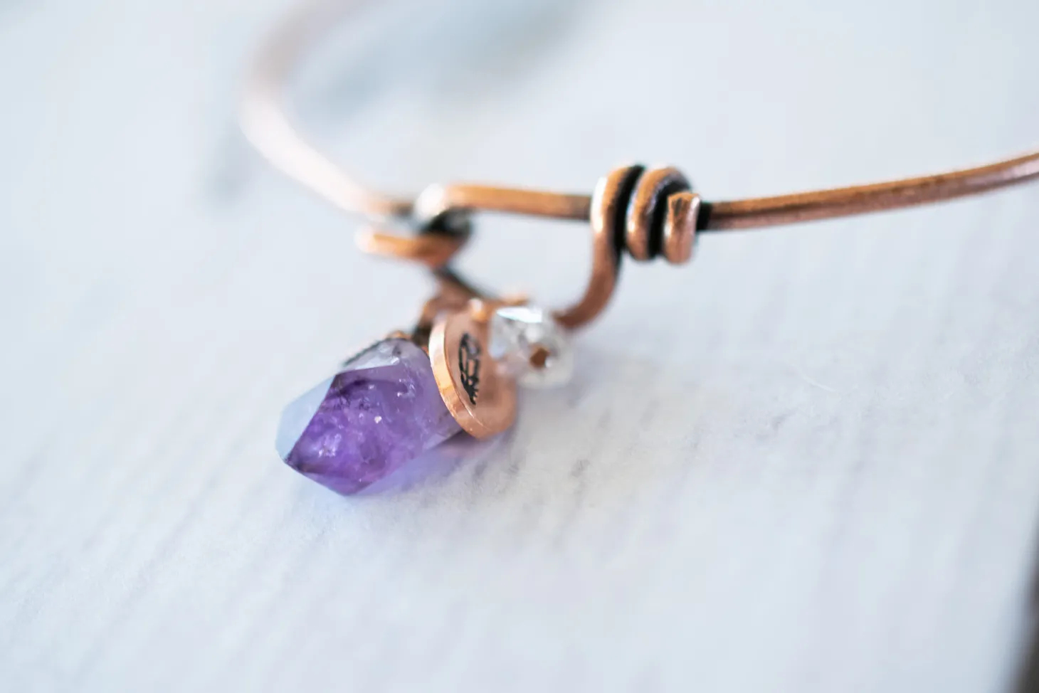 Amethyst crystal bracelet | Amethyst crystal bangle