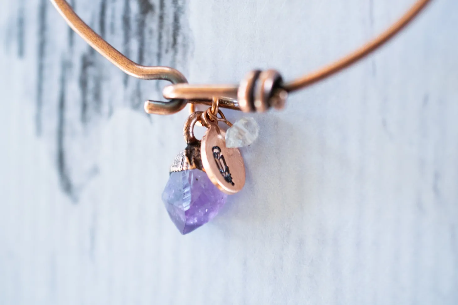 Amethyst crystal bracelet | Amethyst crystal bangle