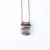 Amethyst crystal necklace | Amethyst slice pendant