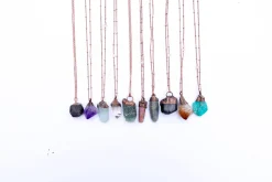 Amethyst crystal necklace | Raw amethyst pendant
