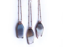 Amethyst crystal necklace | Raw amethyst pendant