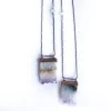 Amethyst crystal necklace | Raw amethyst pendant
