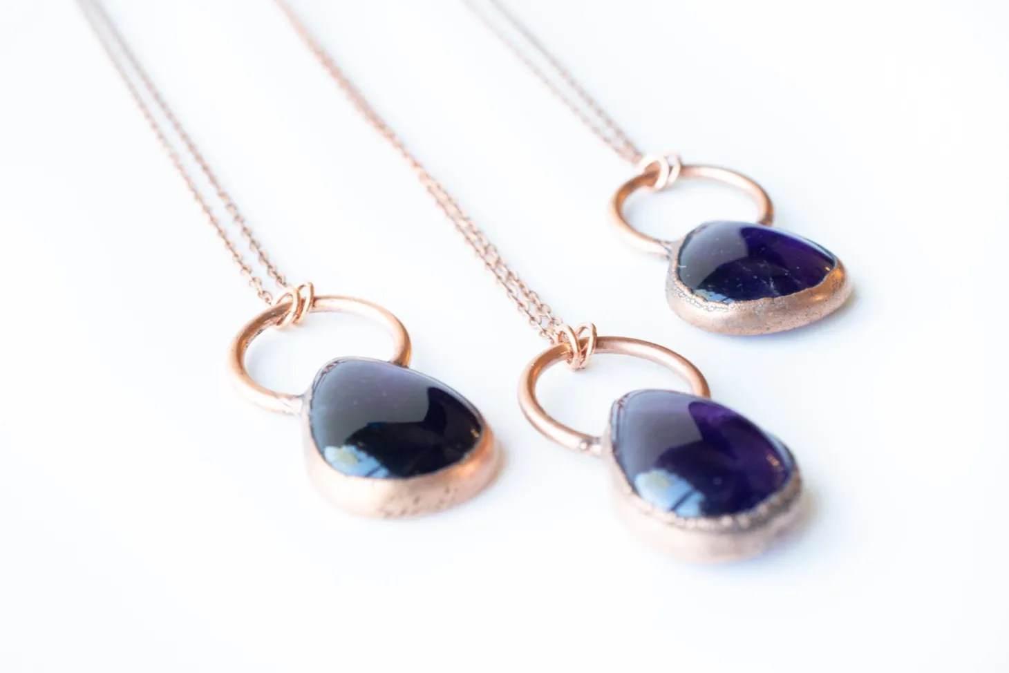 Amethyst necklace | Teardrop Amethyst Necklace