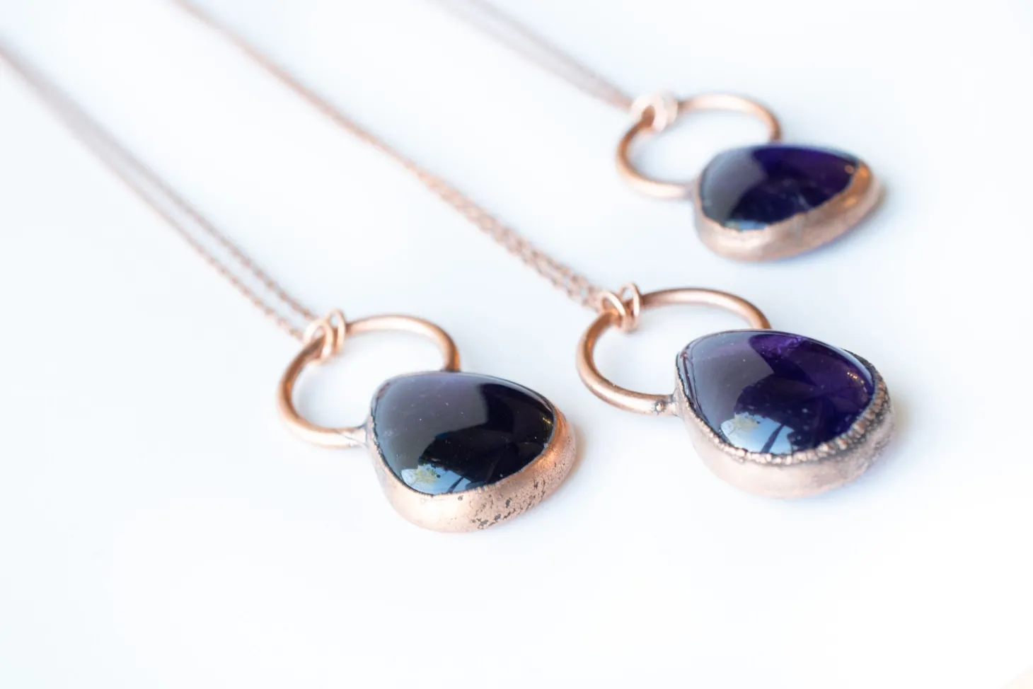 Amethyst necklace | Teardrop Amethyst Necklace