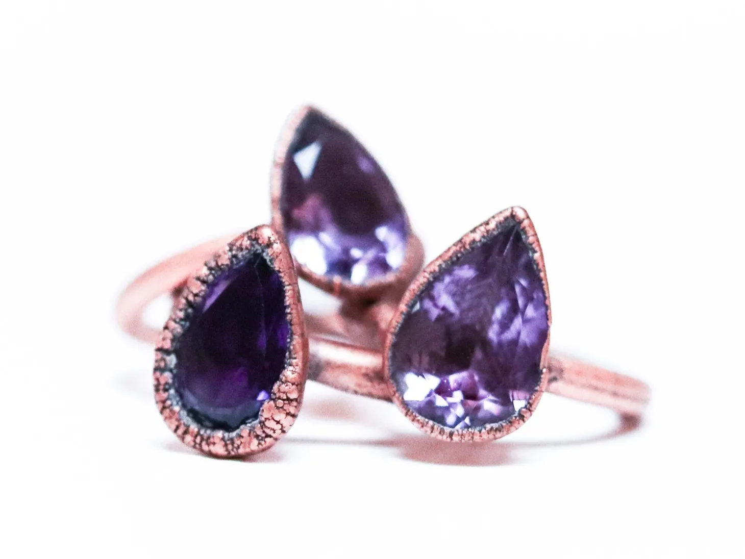 Amethyst ring | Amethyst crystal ring