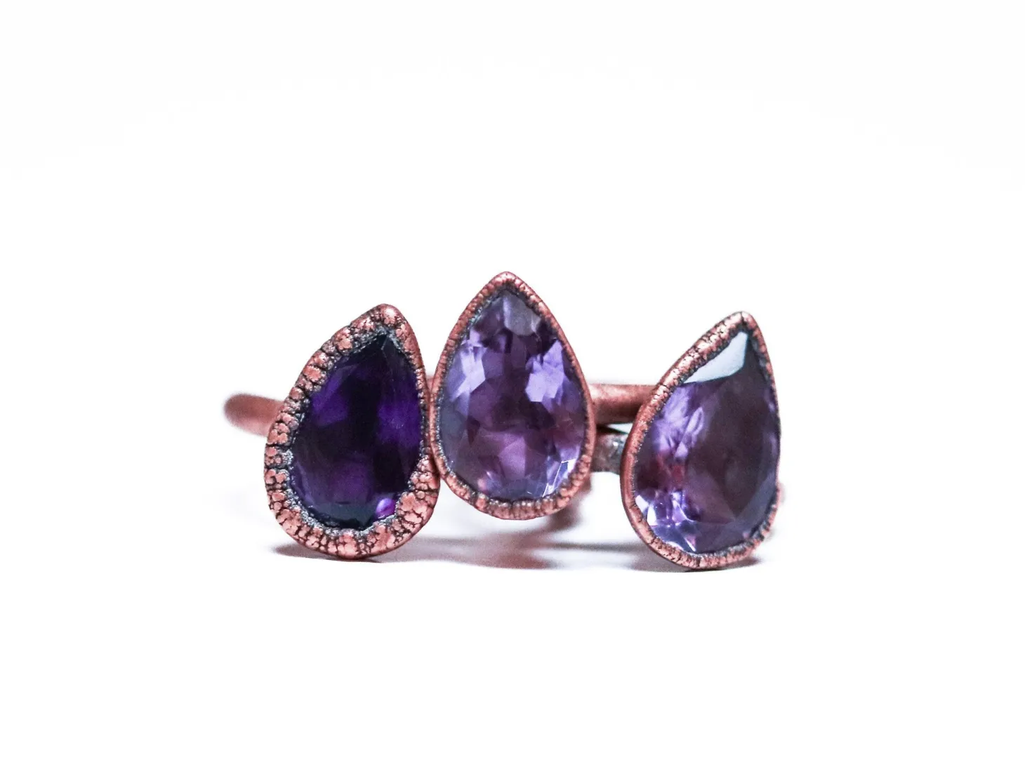 Amethyst ring | Amethyst crystal ring