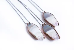 Amethyst slice necklace | Amethyst jewelry