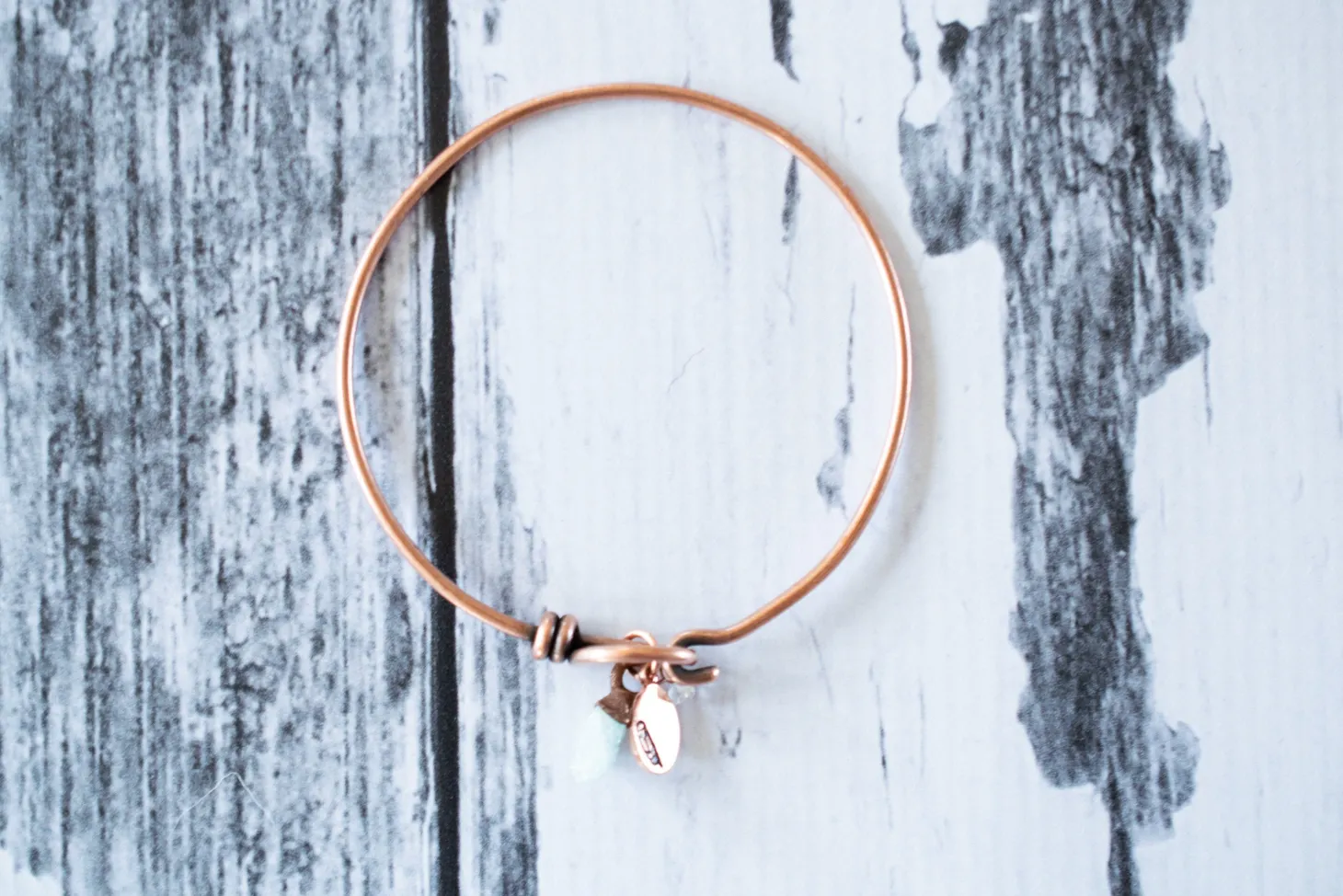 Aquamarine crystal bracelet | Aquamarine crystal bangle