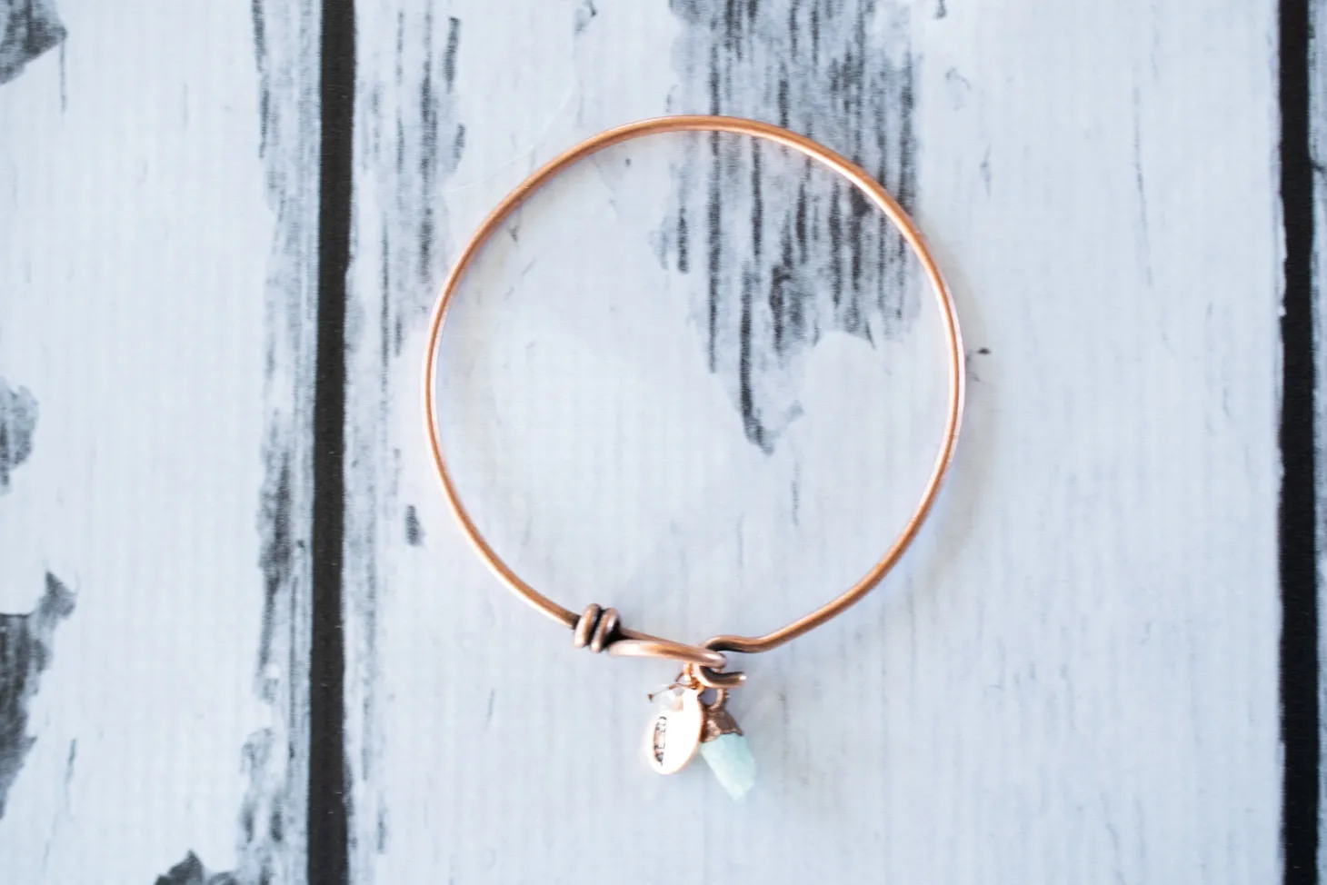 Aquamarine crystal bracelet | Aquamarine crystal bangle