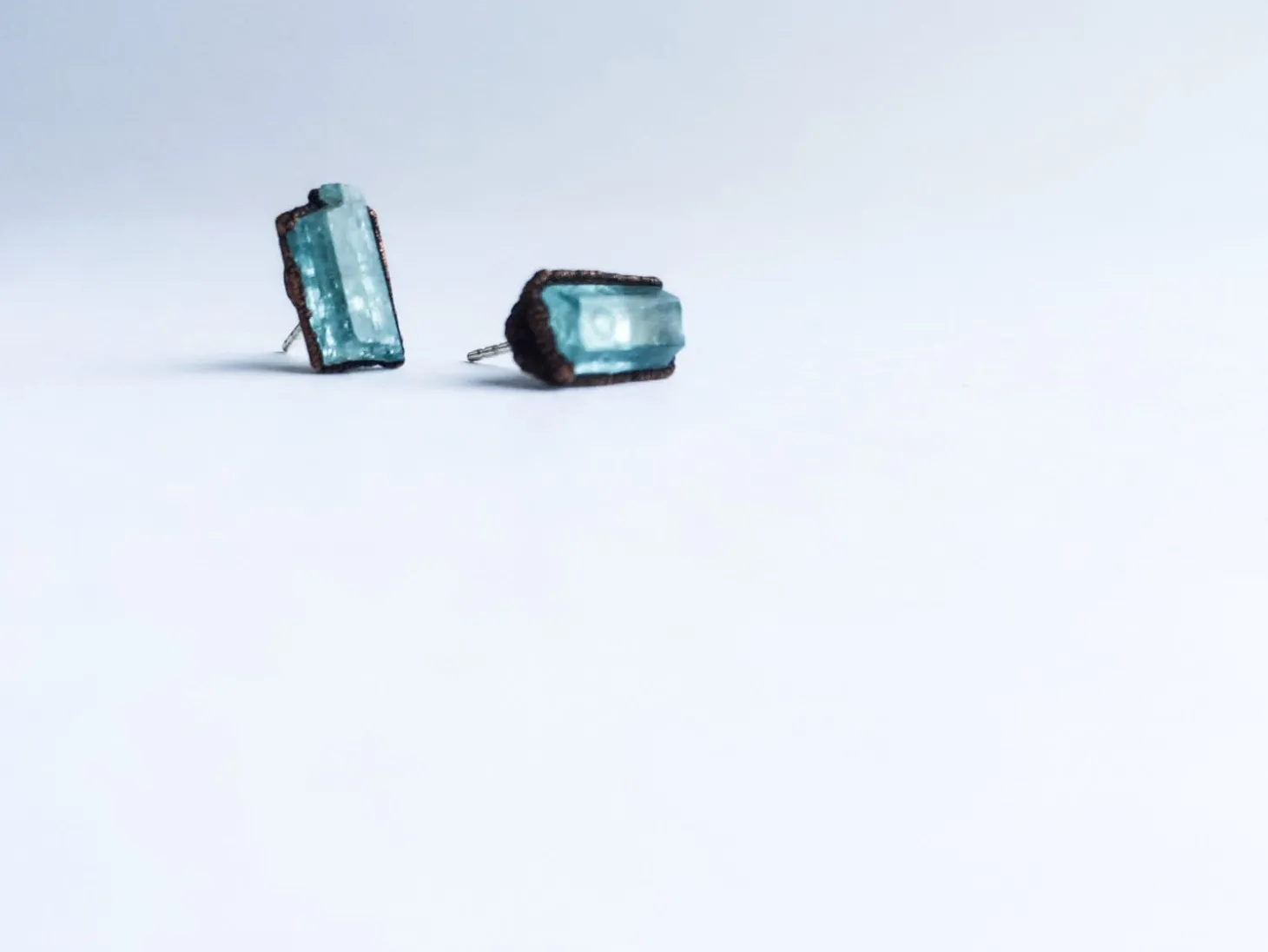 Aquamarine earrings | Aquamarine stud earrings