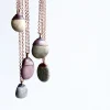 Beach pebble necklace | Raw stone necklace
