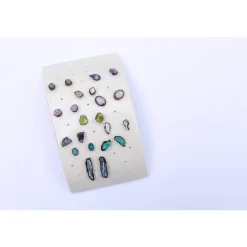 Birthstone Stud Earrings | Raw Birthstone Earrings