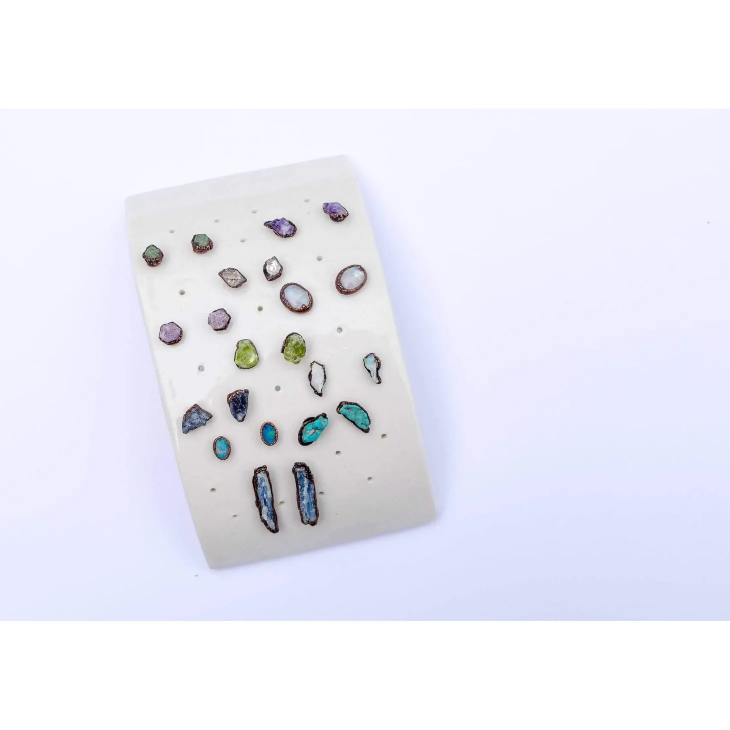 Birthstone Stud Earrings | Raw Birthstone Earrings