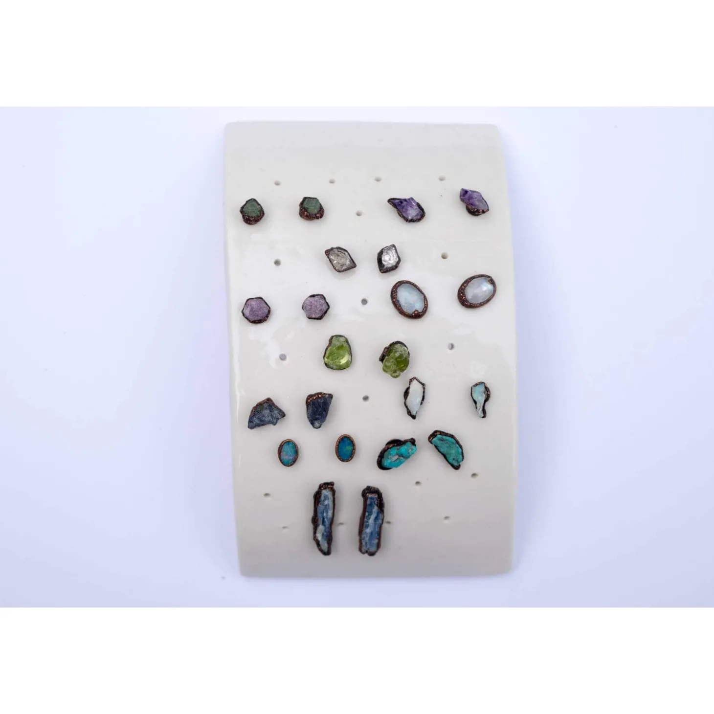 Birthstone Stud Earrings | Raw Birthstone Earrings