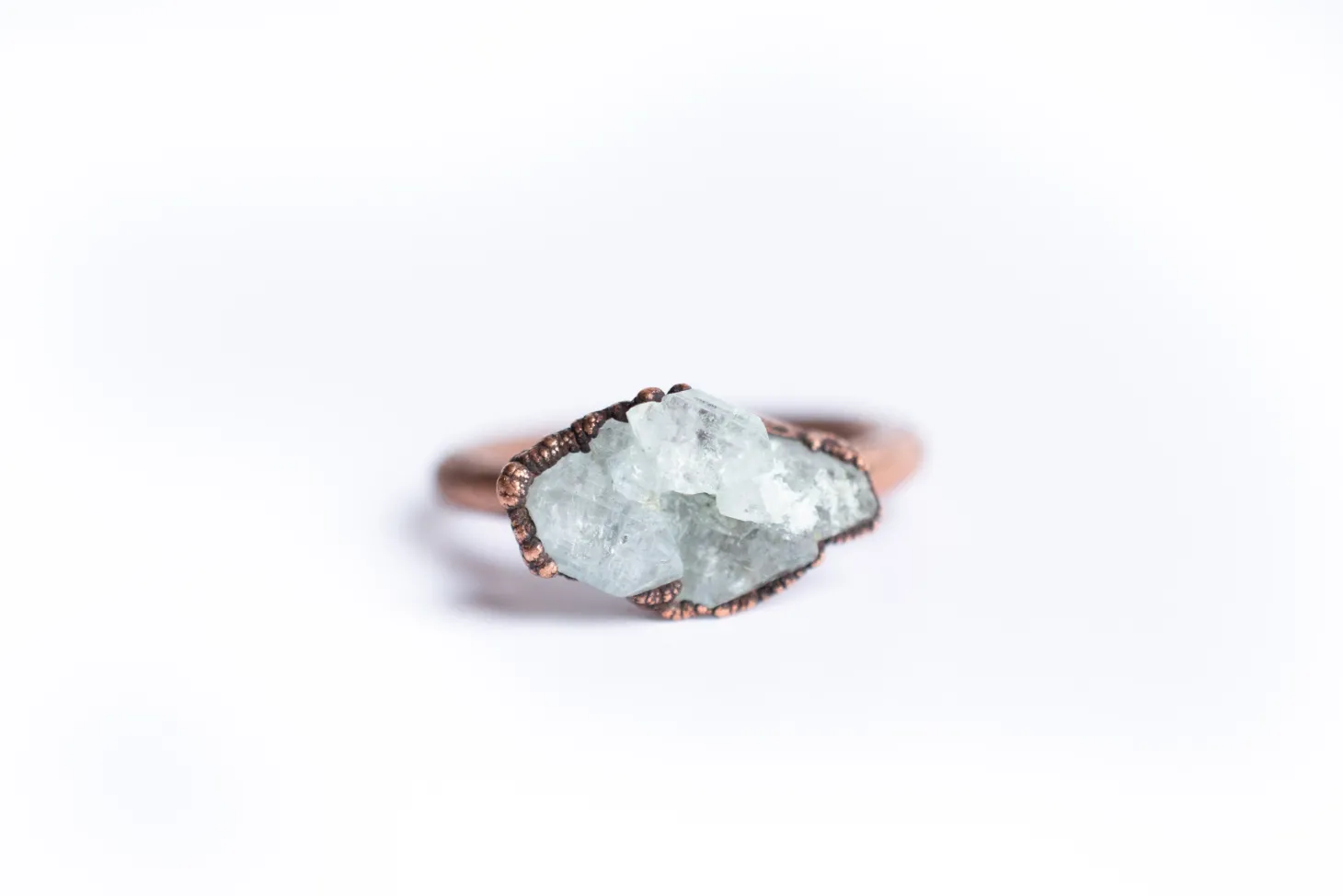 Blue topaz ring | Topaz crystal ring