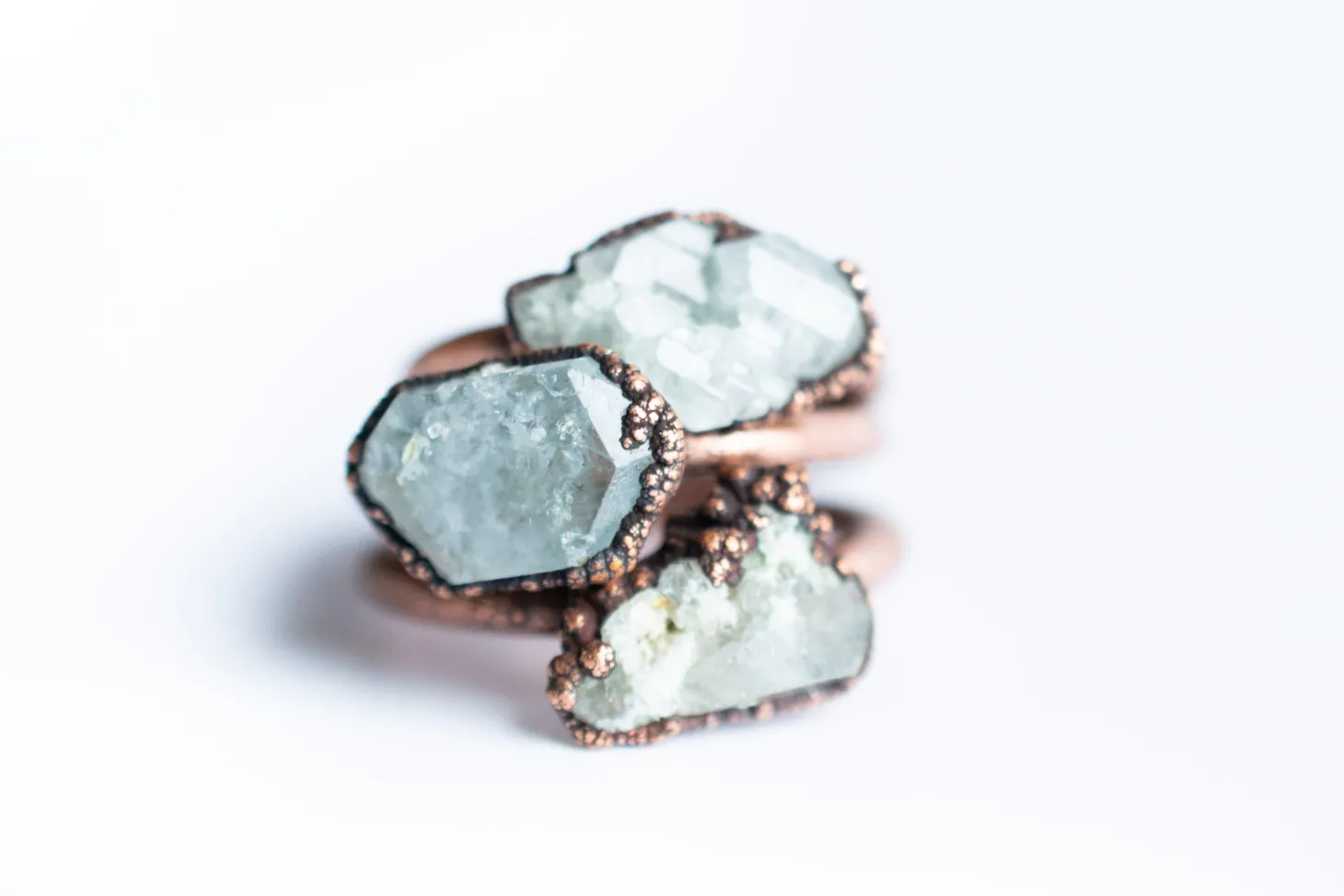 Blue topaz ring | Topaz crystal ring
