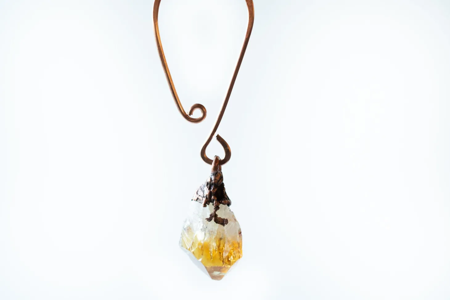 Citrine crystal ornament | Raw crystal ornament