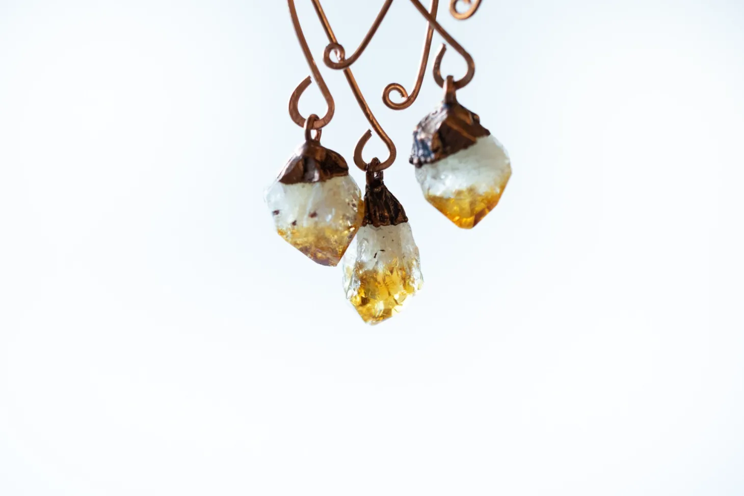 Citrine crystal ornament | Raw crystal ornament