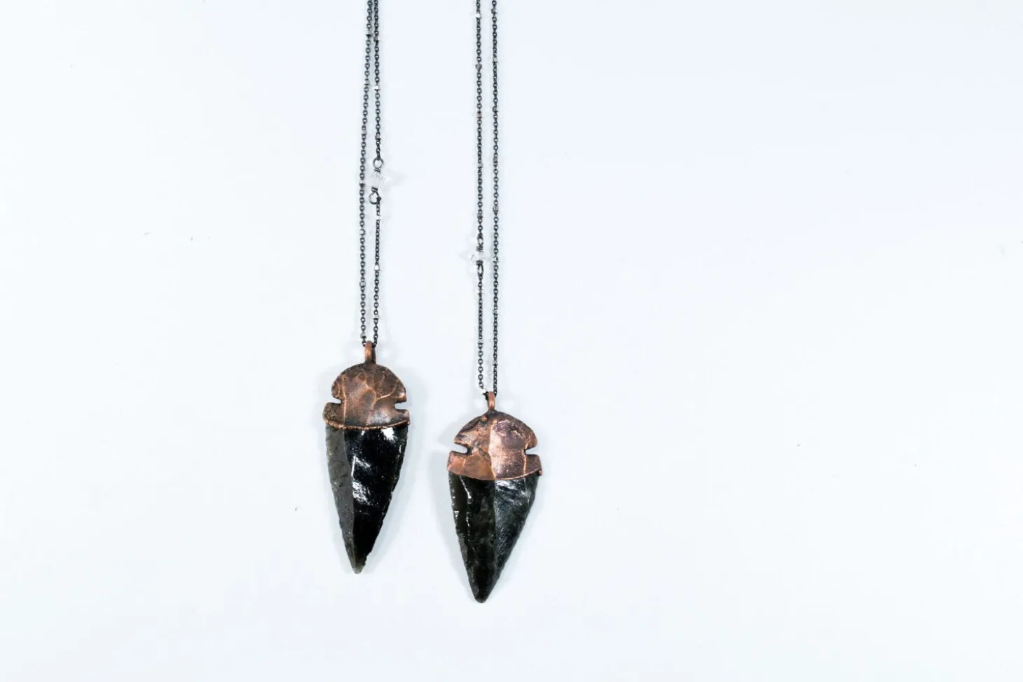 Dragonglass necklace | Obsidian arrowhead necklace