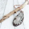Druzy agate necklace | Geode jewelry