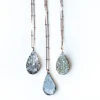 Druzy droplet necklace | Druzy crystal necklace