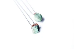 Emerald crystal necklace | Raw emerald necklace