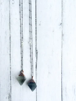Fluorite Crystal necklace | Raw fluorite jewelry