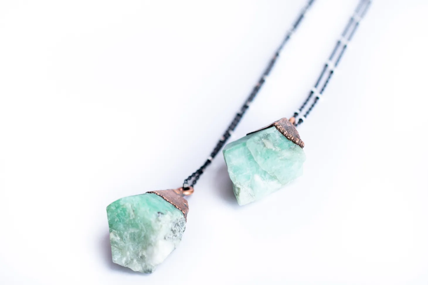 Genuine emerald crystal necklace | Real emerald necklace