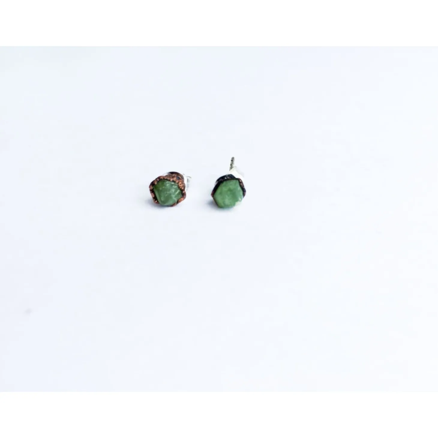 Green Garnet earrings | Green Garnet stud earrings