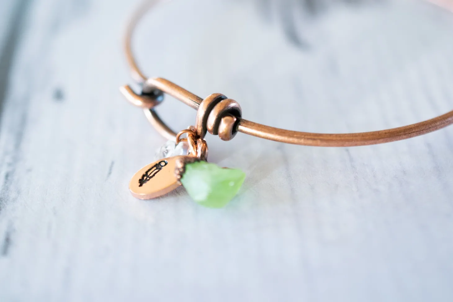 Green Peridot bracelet| Rough Peridot Bangle