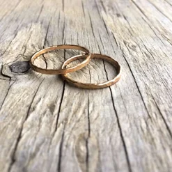 Hammered gold stacking ring | Hammered 14k gold fill rings