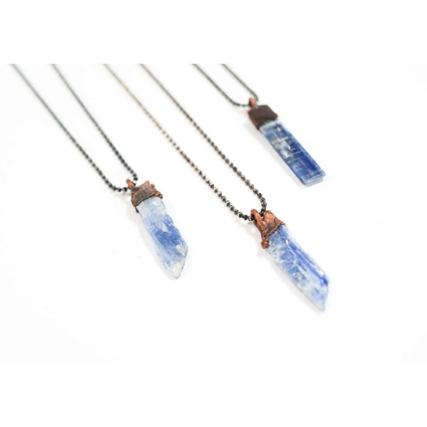 Kyanite crystal necklace | Raw kyanite jewelry