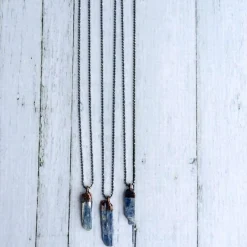 Kyanite crystal necklace | Raw kyanite jewelry
