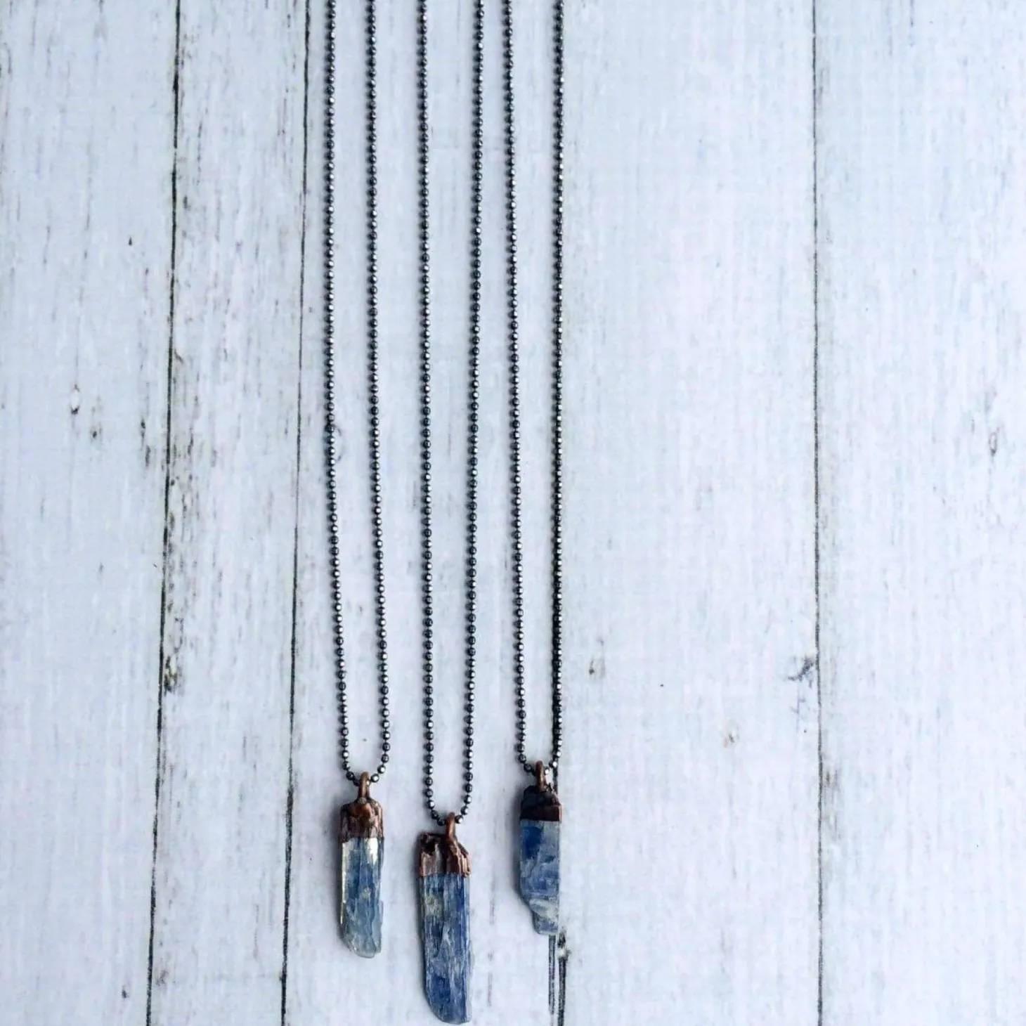 Kyanite crystal necklace | Raw kyanite jewelry