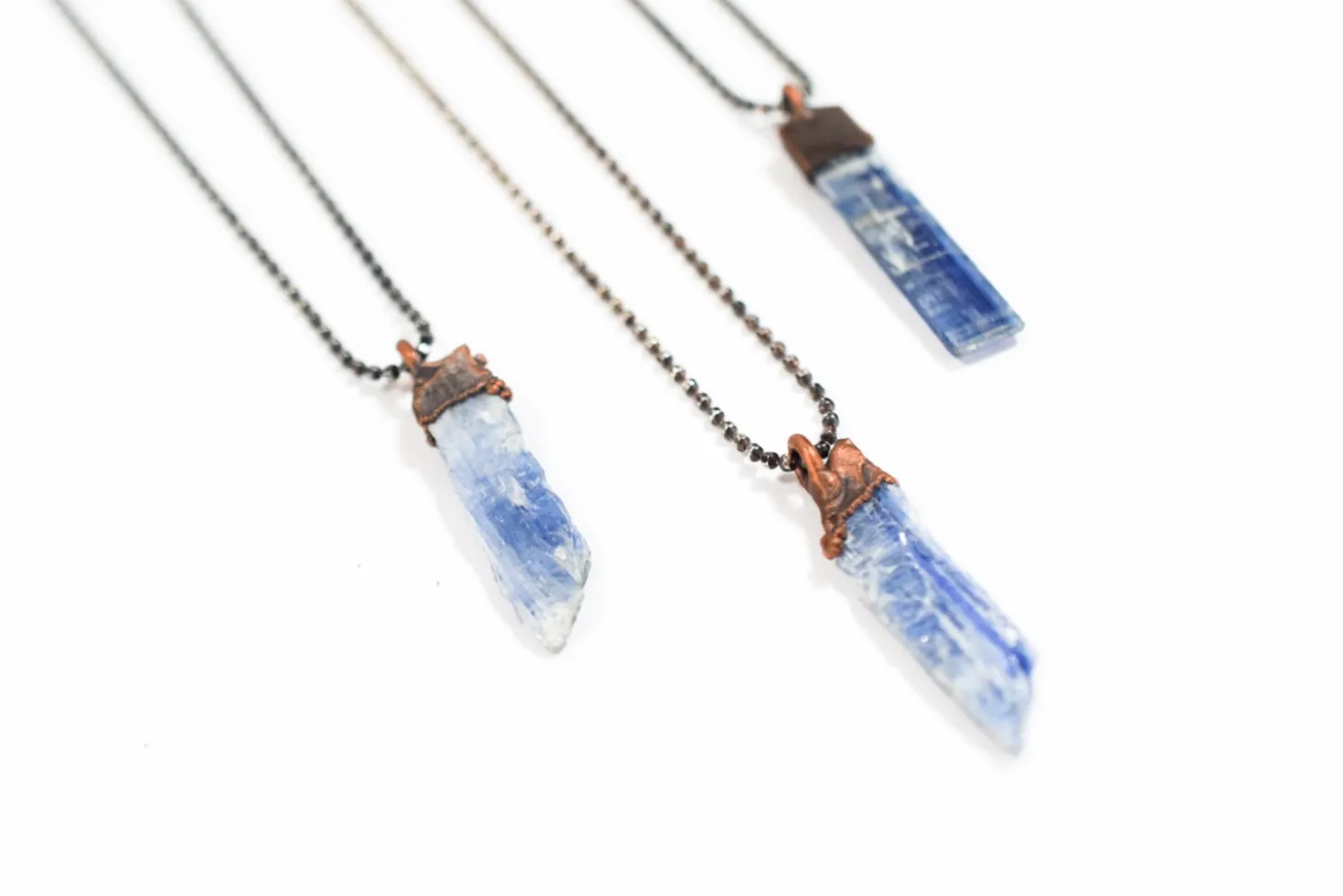 Kyanite crystal necklace | Raw kyanite jewelry