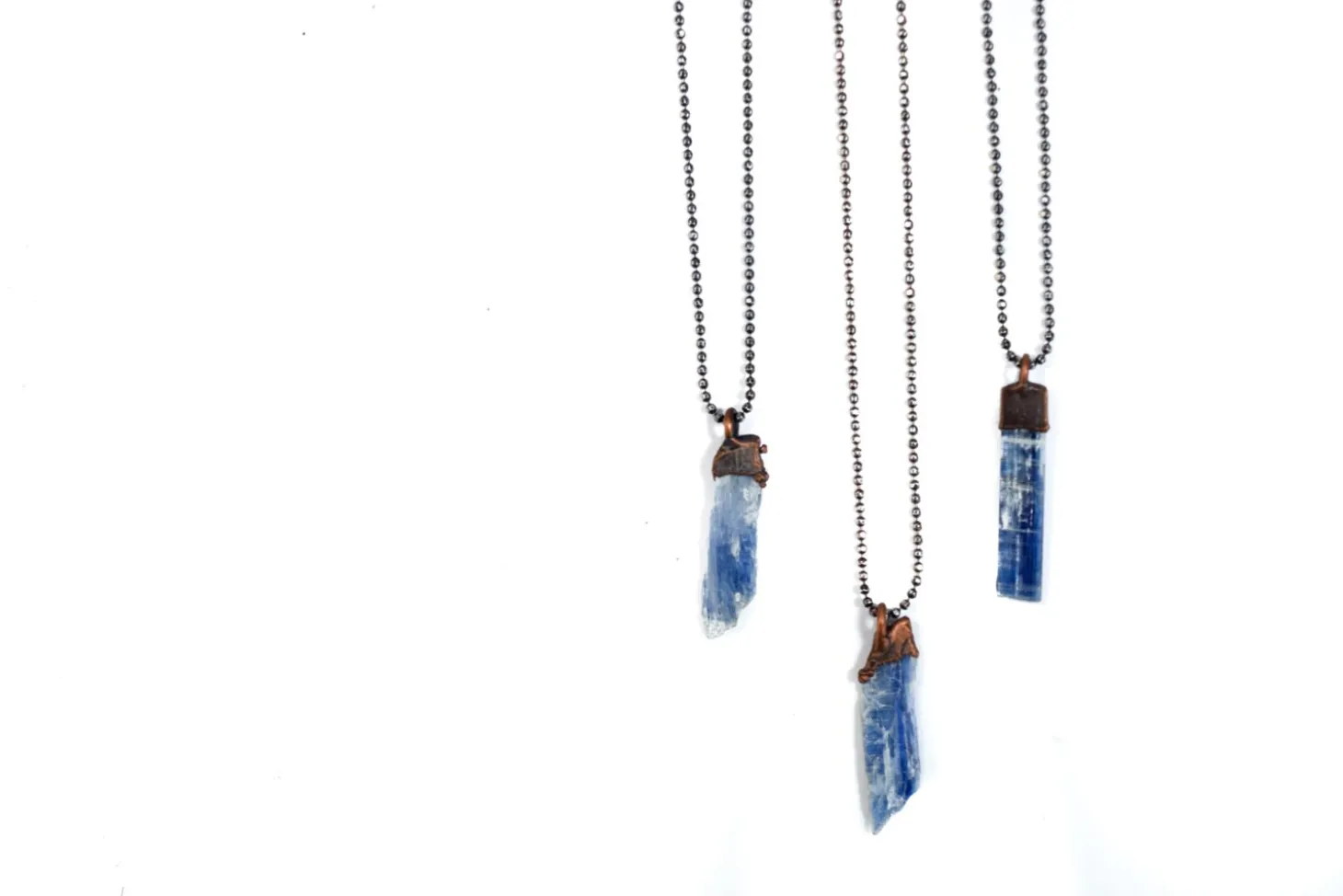 Kyanite crystal necklace | Raw kyanite jewelry