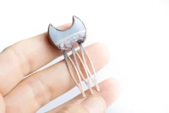 Moon Hair Comb | Druzy crystal hair comb