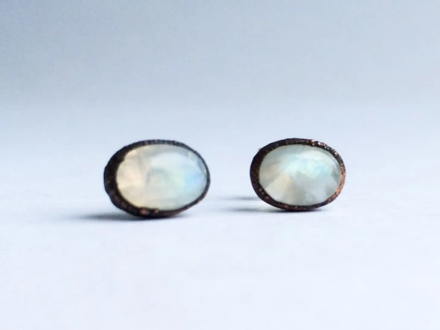 Moonstone earrings | Moonstone stud earrings