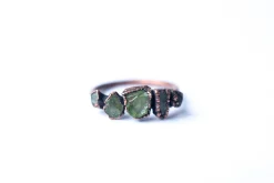 Multi Stone Ring | Green Peridot ring