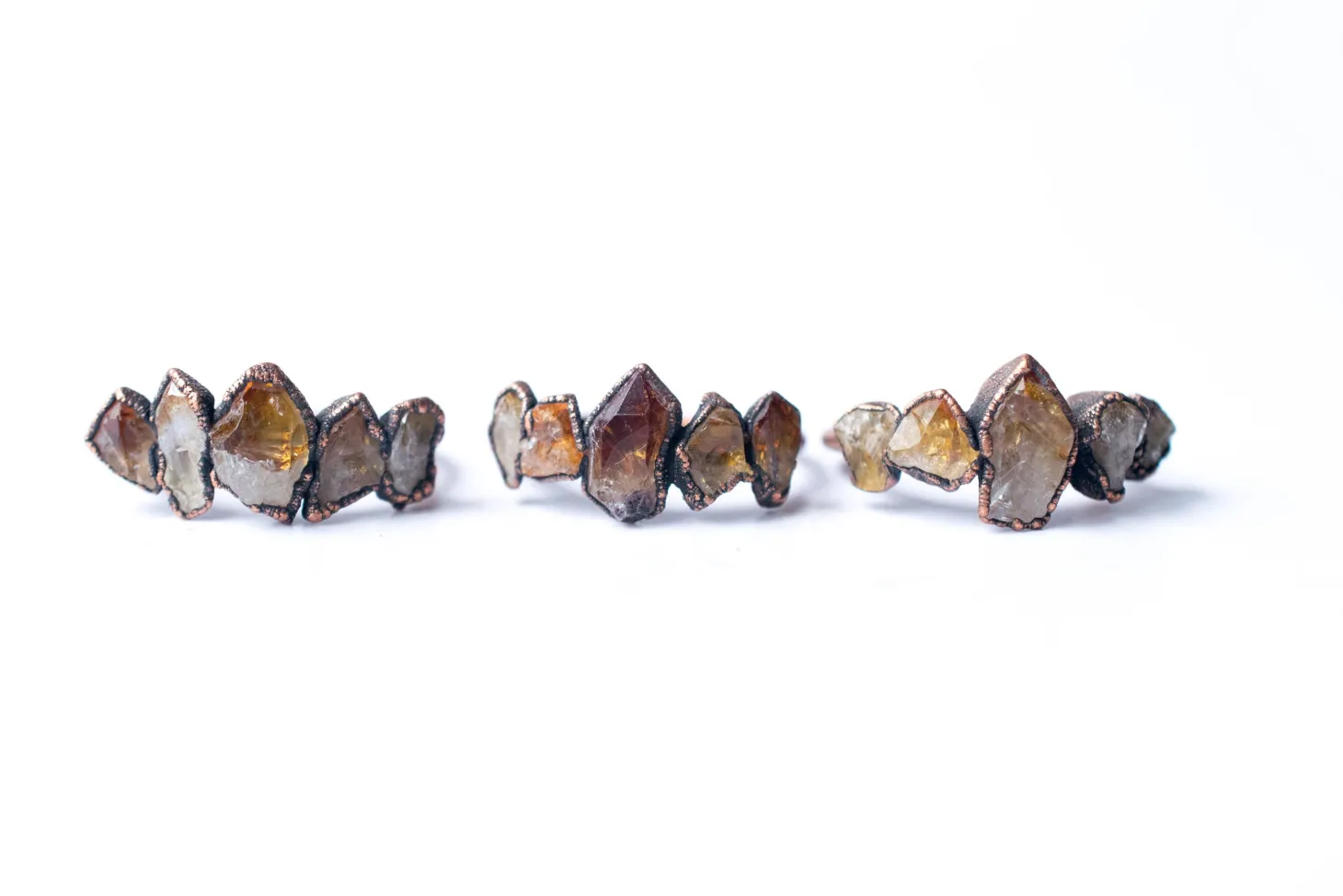 Multi Stone Ring | Raw citrine ring