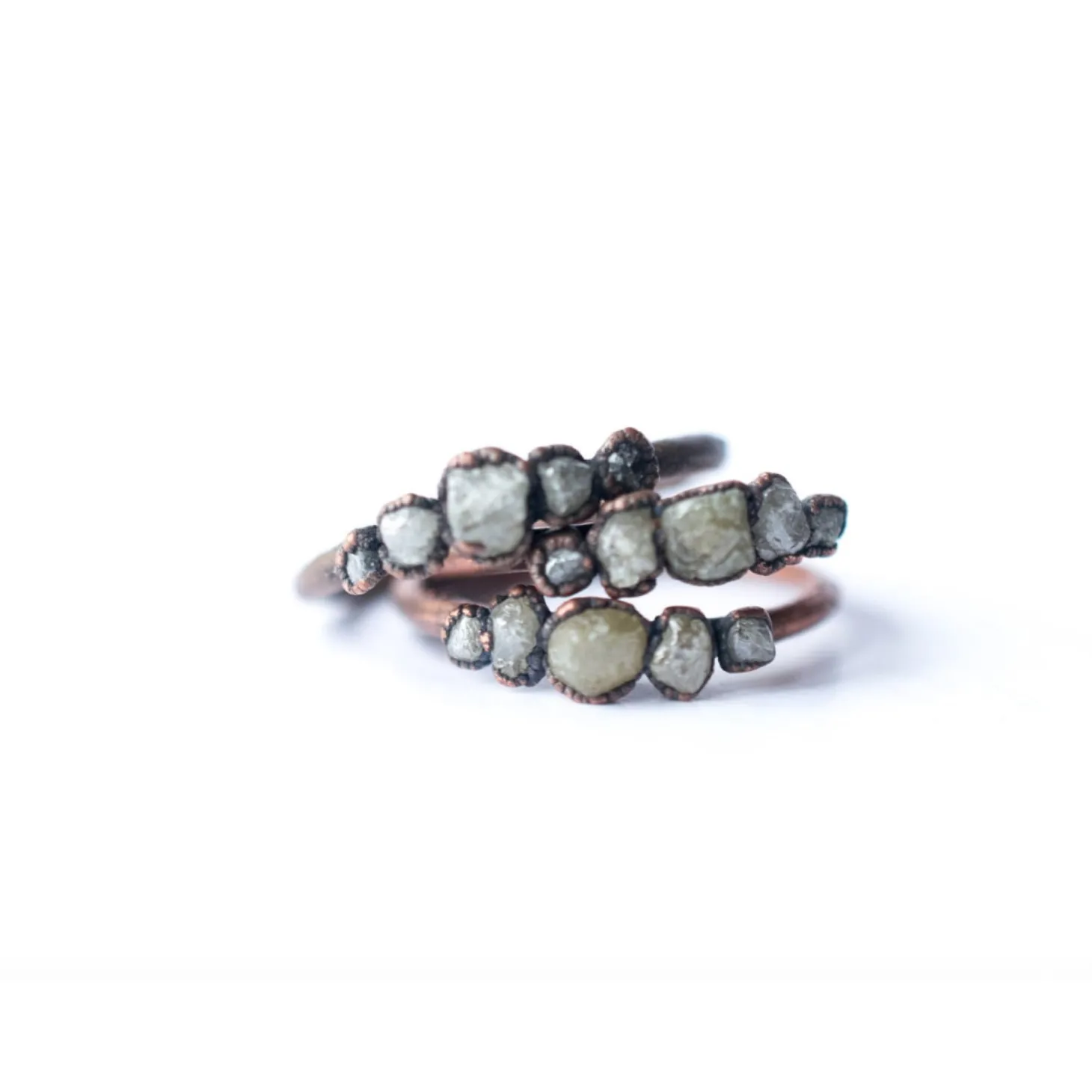 Multi Stone Ring | Raw diamond ring