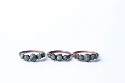 Multi Stone Ring | Raw garnet ring