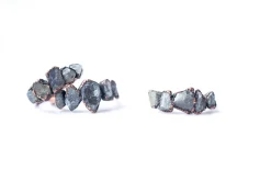 Multi Stone Ring | Raw Labradorite ring