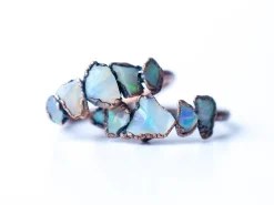 Multi Stone Ring | Raw opal ring