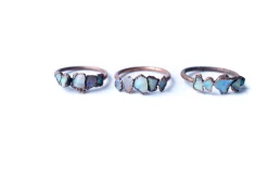Multi Stone Ring | Raw opal ring