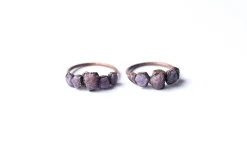 Multi Stone Ring | Red ruby stacking ring