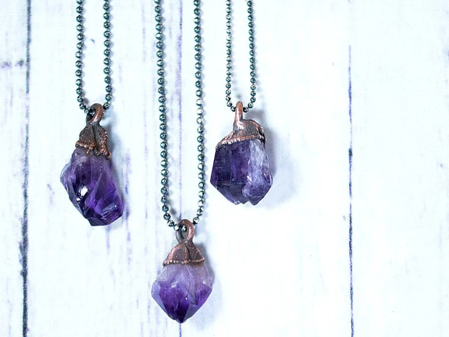 Natural Amethyst necklace | February Birthstone pendant
