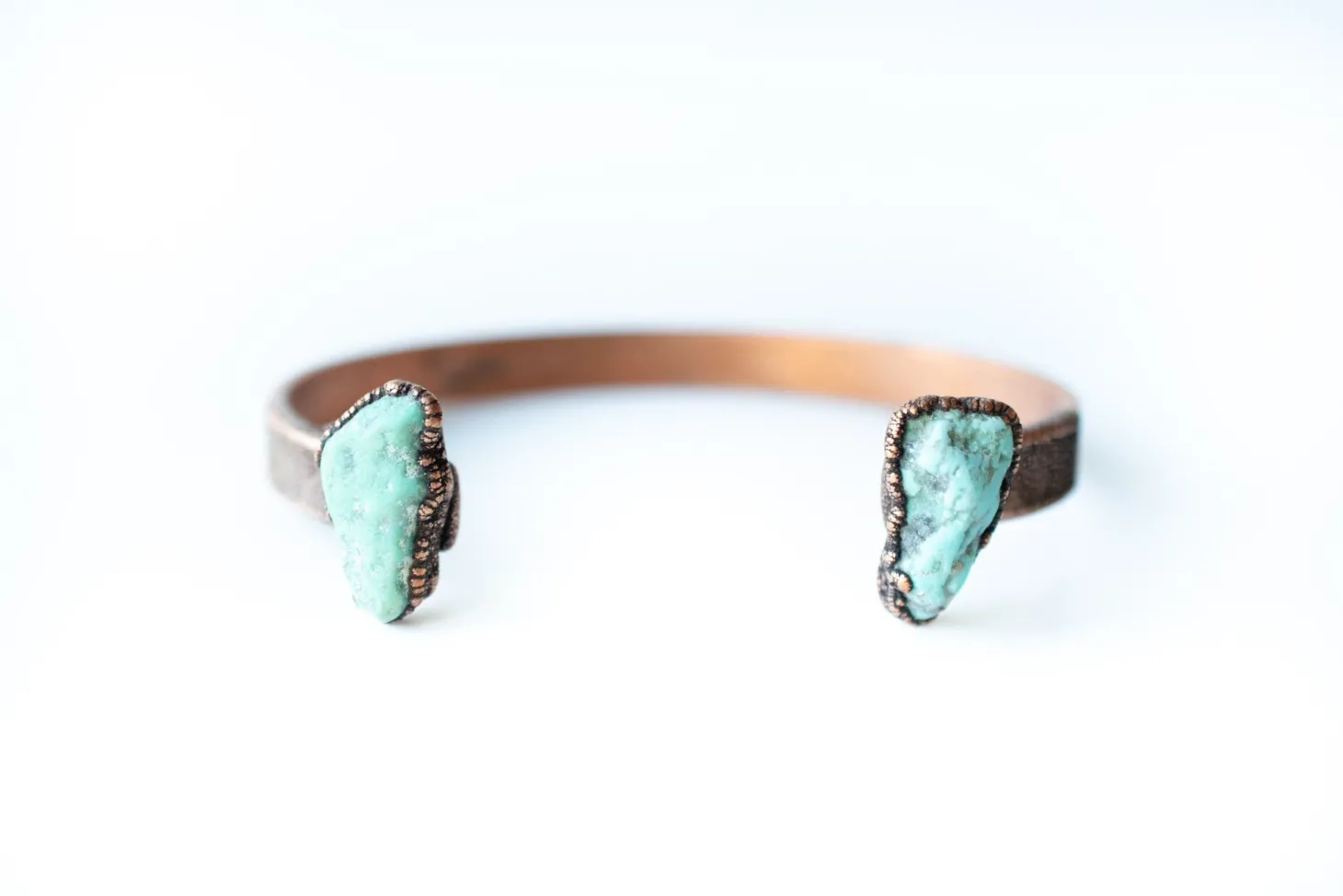 Natural Turquoise Cuff Bracelet | Raw Mineral Cuff