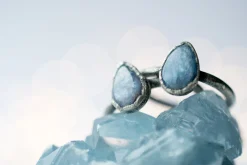 Oxidized Silver Kyanite ring | Blue Kyanite ring