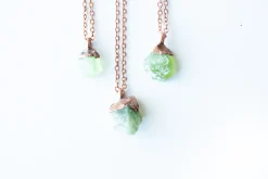 Peridot necklace | Raw peridot necklace
